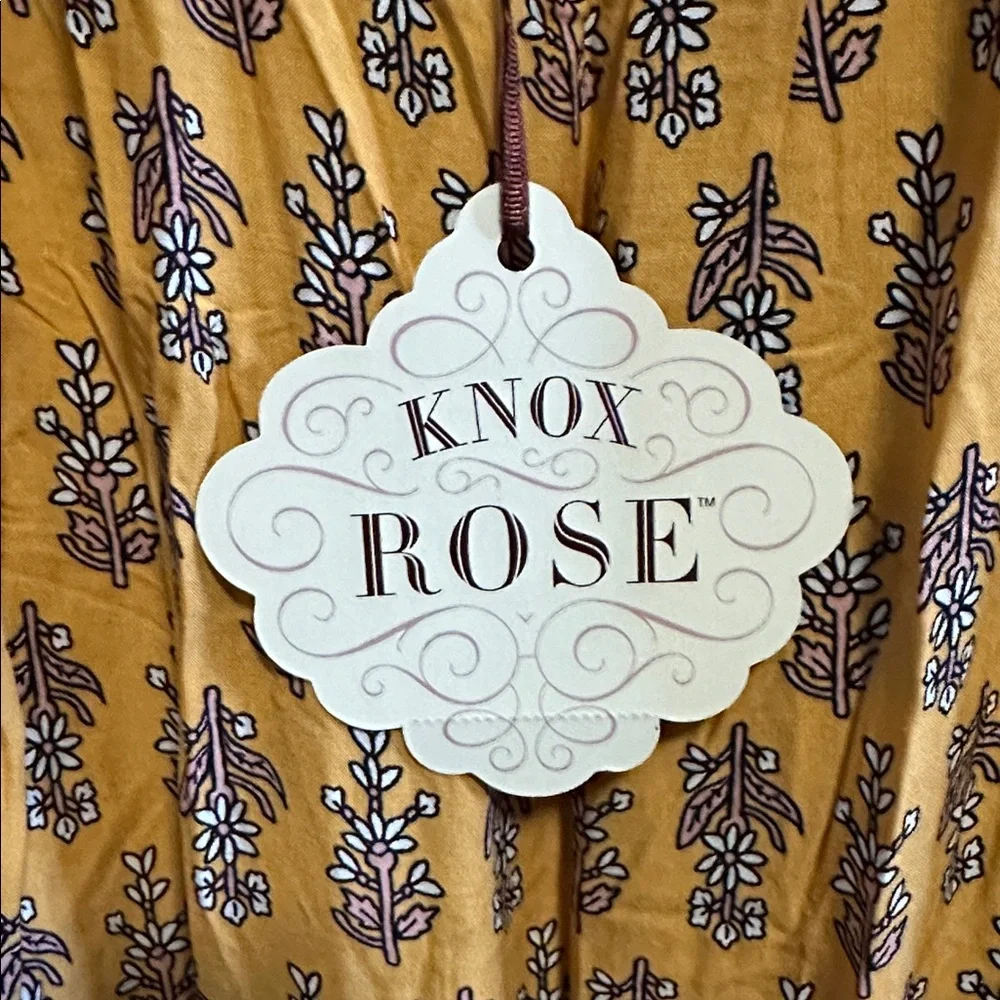 NWT Knox Rose Pink and Yellow Midi Dress - Picture 4 of 6